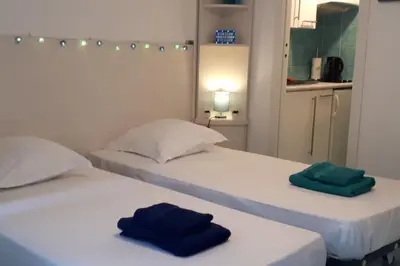 Un ou plusieurs lits dans un hébergement de l'établissement Studio at -La Croisette- Cannes - BEACH GARDEN -