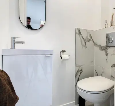 Salle de bains dans l'établissement REF 1769 - Cannes - Sea view penthouse for rent