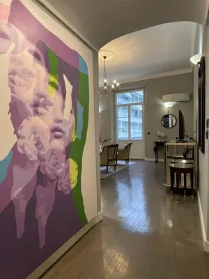 Coin salon dans l'établissement Luxury 2-floor Flat minutes walk to Croisette and City Center