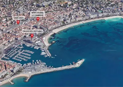 Vue générale sur la mer ou vue sur la mer prise depuis l'appartement