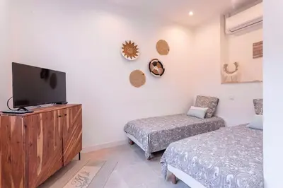Télévision ou salle de divertissement dans l'établissement Luxury Apt With Large Terrace On Famous Rue D'antibes! - Pasteur Apt by Halldis