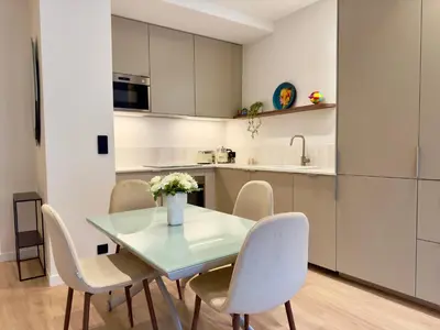 Cuisine ou kitchenette dans l'établissement Superbe 3 pièces - 2 chambres avec Terrasse, 4 mn Palais