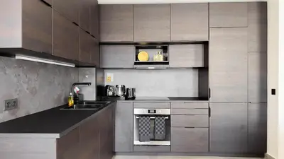 Cuisine ou kitchenette dans l'établissement Le Riviera by Winsome Destination