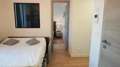 Un ou plusieurs lits dans un hébergement de l'établissement Proche Carlton & Croisette, Appartement 301 - Palmazur Vacances