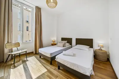 Un ou plusieurs lits dans un hébergement de l'établissement REF 1320 - Cannes Center - Apartment for rent