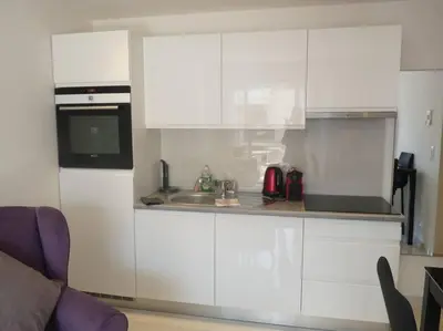 Cuisine ou kitchenette dans l'établissement Two bedroom apartment next to the Croisette in Cannes a short walk to the Palais des Festivals - 1961