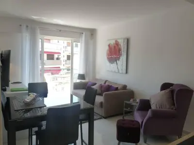 Coin salon dans l'établissement Two bedroom apartment next to the Croisette in Cannes a short walk to the Palais des Festivals - 1961