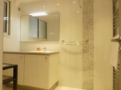 Salle de bains dans l'établissement Two bedroom apartment next to the Croisette in Cannes a short walk to the Palais des Festivals - 1961