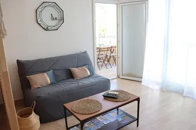Coin salon dans l'établissement Confort - Appartement Cosy - Proche Mer ***