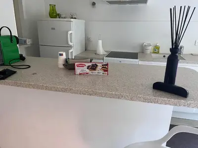 Cuisine ou kitchenette dans l'établissement Écrin de douceur à 300m de la Croisette Calme
