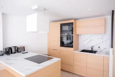 Cuisine ou kitchenette dans l'établissement Amazing Apartment With Private Terrace & Full Air Conditioning - Walk To The Beach, La Croisette! - Latour Maubourg 18 by Halldis