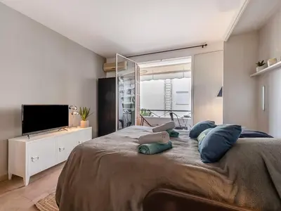 Un ou plusieurs lits dans un hébergement de l'établissement Apartment Le Marlyne 2-3 by Interhome