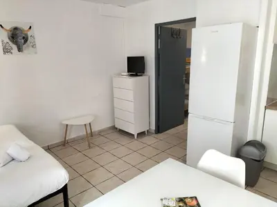 Télévision ou salle de divertissement dans l'établissement Résidence Graziella Studio 301