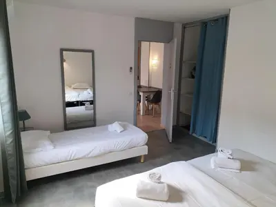 Un ou plusieurs lits dans un hébergement de l'établissement Résidence Graziella Appartement 210