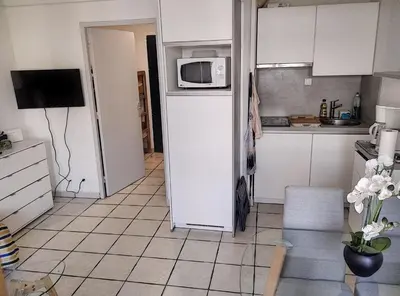 Cuisine ou kitchenette dans l'établissement Résidence Graziella Studio 303