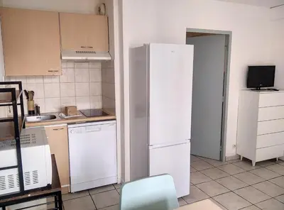 Cuisine ou kitchenette dans l'établissement Résidence Graziella Studio 309