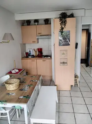 Cuisine ou kitchenette dans l'établissement Résidence Graziella Studio 206