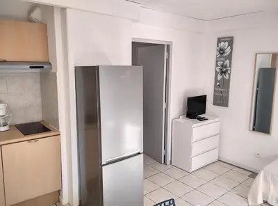 Cuisine ou kitchenette dans l'établissement Résidence Graziella Studio 306