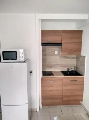 Cuisine ou kitchenette dans l'établissement Résidence Graziella Studio 501
