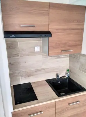 Cuisine ou kitchenette dans l'établissement Résidence Graziella Studio 501