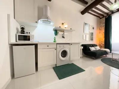 Cuisine ou kitchenette dans l'établissement Le Cosy Safranier Vieil Antibes