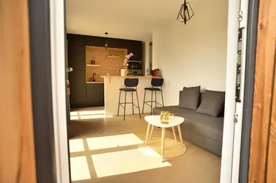 Cuisine ou kitchenette dans l'établissement La Villa d’Emma