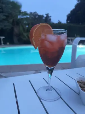 Boissons dans l'établissement Domaine des Tuilières avec piscine