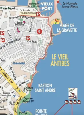 Plan de l'établissement Vue mer et remparts. Entre vieille ville et plages