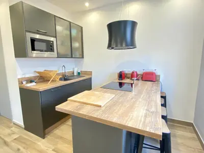 Cuisine ou kitchenette dans l'établissement Le Florian SCLS - Wifi, Clim, Hyper Centre