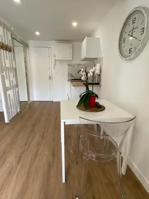 Cuisine ou kitchenette dans l'établissement Studio centre ville cannes