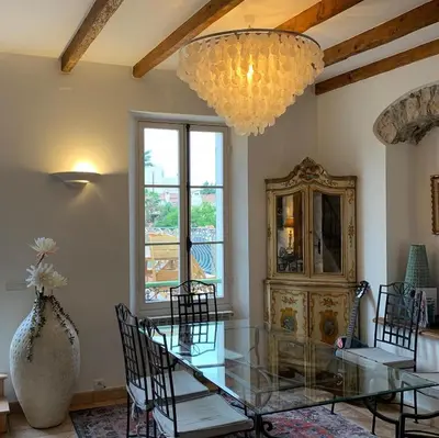 Coin salon dans l'établissement Villa Acacia