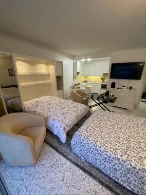 Télévision ou salle de divertissement dans l'établissement Cool Appart sur Croisette Palm Beach