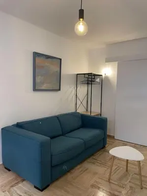 Coin salon dans l'établissement Beau studio - 100m de la plage Palm beach