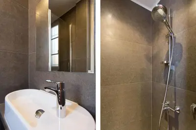 Salle de bains dans l'établissement Cannes Heart of town 2 BR perfect congress & Holidays by Olam Properties