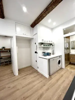 Cuisine ou kitchenette dans l'établissement Chez Thibault brand new one-bedroom apartment in Antibes