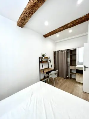 Un ou plusieurs lits dans un hébergement de l'établissement Chez Thibault brand new one-bedroom apartment in Antibes