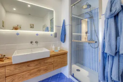 Salle de bains dans l'établissement Palais Miramar