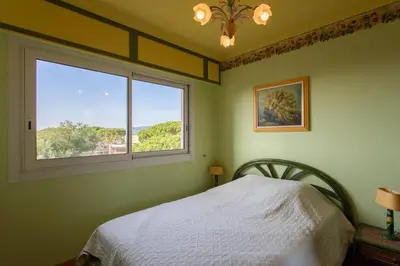 Un ou plusieurs lits dans un hébergement de l'établissement A6 - Staywiz us - 2 BDR Incredible Sea View - AC, Garage & Terrace