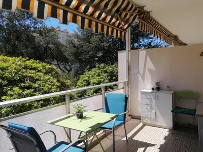Balcon ou terrasse dans l'établissement Résidence Côte d'Azur Cannes