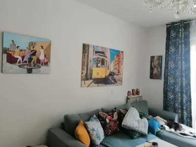 Coin salon dans l'établissement Résidence Côte d'Azur Cannes