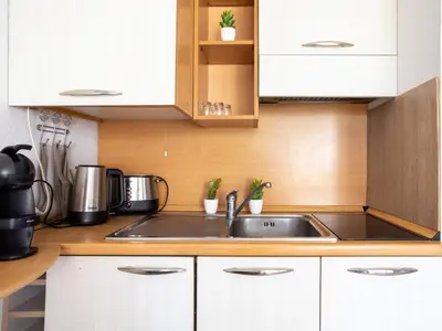 Cuisine ou kitchenette dans l'établissement Studio Le Royal Park by Interhome