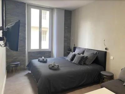 Un ou plusieurs lits dans un hébergement de l'établissement PACA Properties 41H2 - Studio cosy