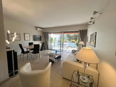 Coin salon dans l'établissement Alexandra apartment by Welcome to Cannes